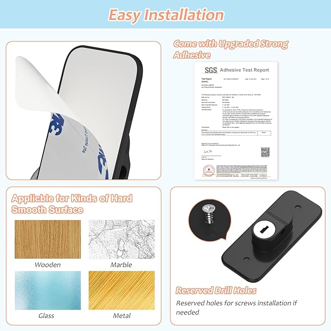 AOSITE Mini Fridge Locks for Kids No Drill Refrigerator Locks for Adults Cupboard Lock Child Safety Locks for Cabinets Drawer Locks Freezer Lock Baby Proofing (Black, 2)-CubbioJoy