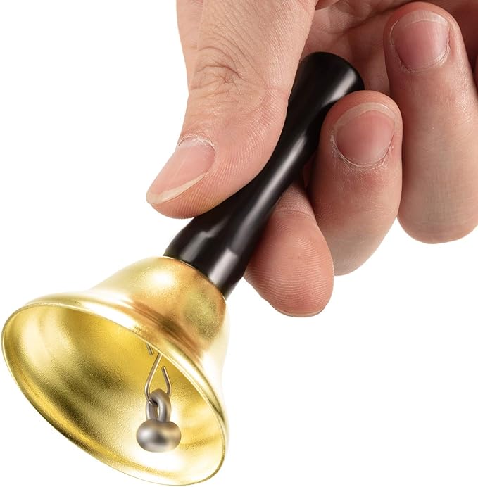 Boao 12 Pieces Metal Hand Bells Music Service Hand Bells Musical Instruments Percussion for Christmas Party Supplies(Gold)-CubbioJoy