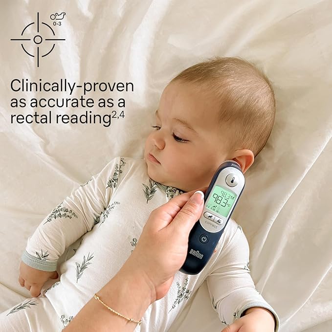 Braun ThermoScan 7+ Connect Digital Ear Thermometer - Family Care App Compatible, Age Precision Technology, Color-Coded Display, No. 1 Brand Recommended by Pediatricians-CubbioJoy