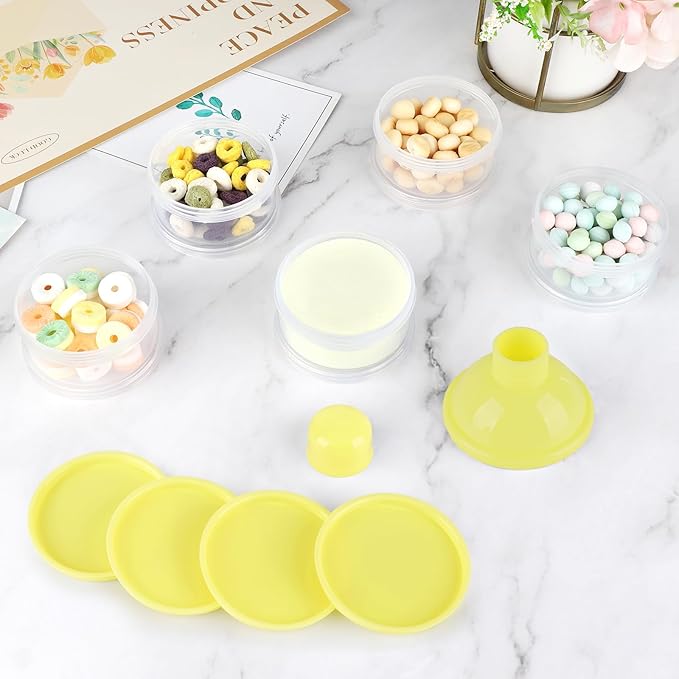 Accmor Formula Dispenser On The Go, 5 Compartments Stackable Formula Container for Travel, Baby Milk Powder Kids Snack Container, BPA Free-CubbioJoy