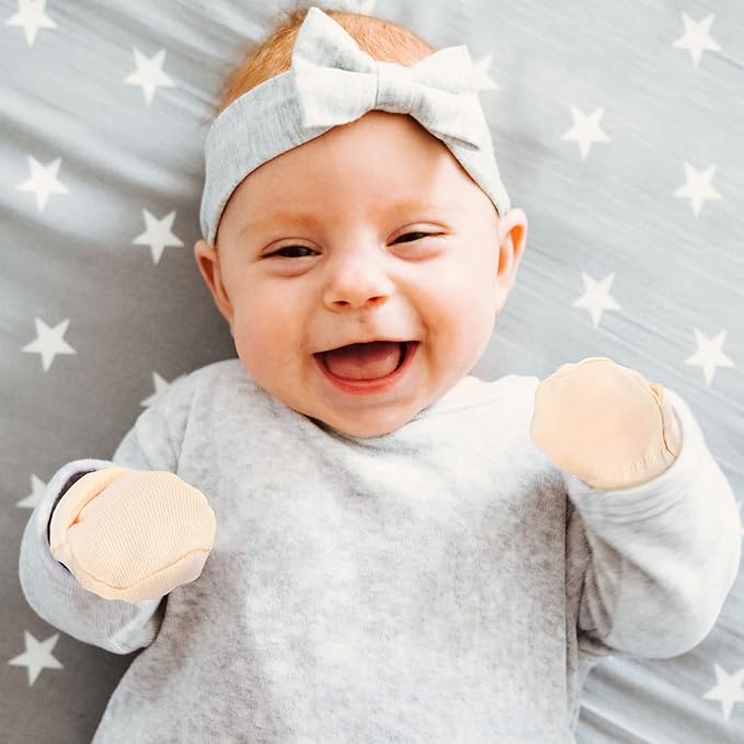 Adjustable Baby Mittens No Scratch Newborn Cotton Breathable Gloves Warm Baby Mitts for Boys Kids-CubbioJoy