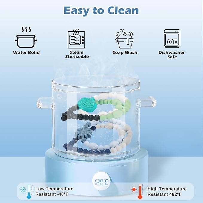 Chew Necklaces for Sensory Kids Adults, Flower Chewy Necklace Sensory Toys for Autism Nail Biting, Fidget Necklace Oral Chew Toys, ADHD Tools for Boys Girls-CubbioJoy