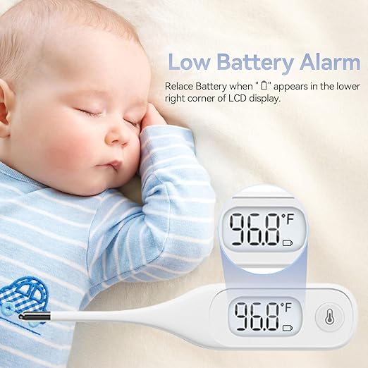 Berrcom Digital Thermometer for Adults and Kids, Medical Thermometer for Fever 10 Second Reading Armpit Thermometers with Fever Alarm-CubbioJoy