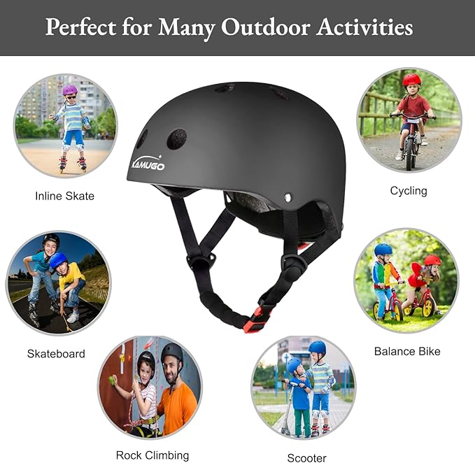 KAMUGO Kids Bike Helmet,Toddler Helmet Adjustable Kids Bicycle Helmet Girls Or Boys Ages 2-8/8-14 Years Old Multi-Sports for Cycling Skateboard Scooter-CubbioJoy
