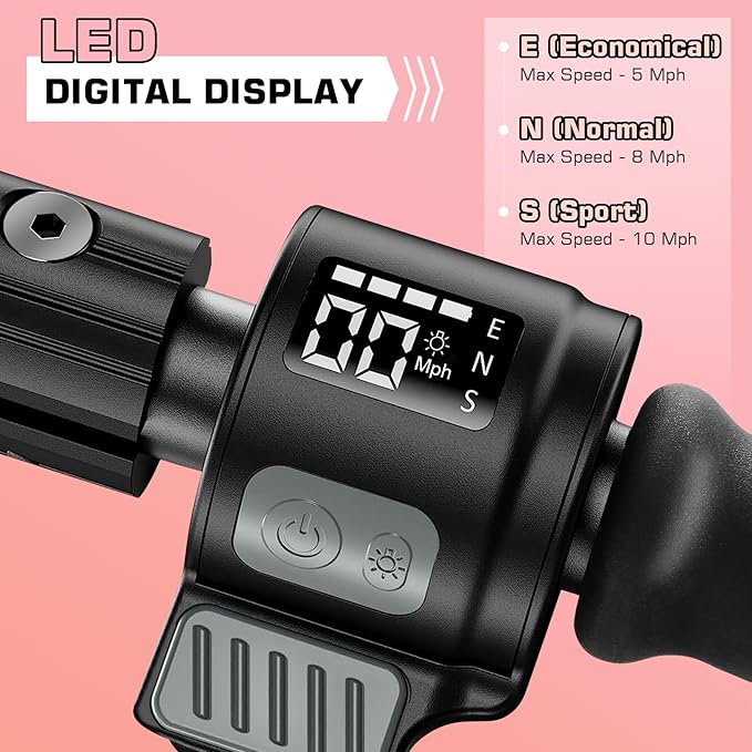 Caroma Electric Scooter for Kids Ages 6-12,150W/180WMotor,10 MPH Max Speed & 7 Miles,Colorful Lights,Adjustable Height & Speed,LED Display,Foldable Kids Electric Scooter 132 Lbs Max Load,Idea Gift-CubbioJoy