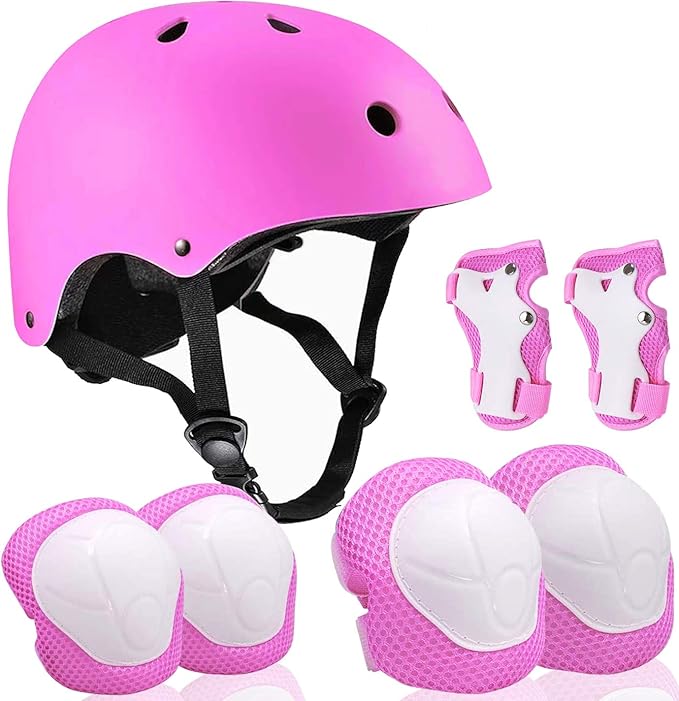 Adjustable Helmet for Ages 3-16 Kids Toddler Boys Girls Youth,Protective Gear with Elbow Knee Wrist Pads for Multi-Sports Skateboarding Bike Riding Scooter Inline skatings Longboard Roller Skate-CubbioJoy