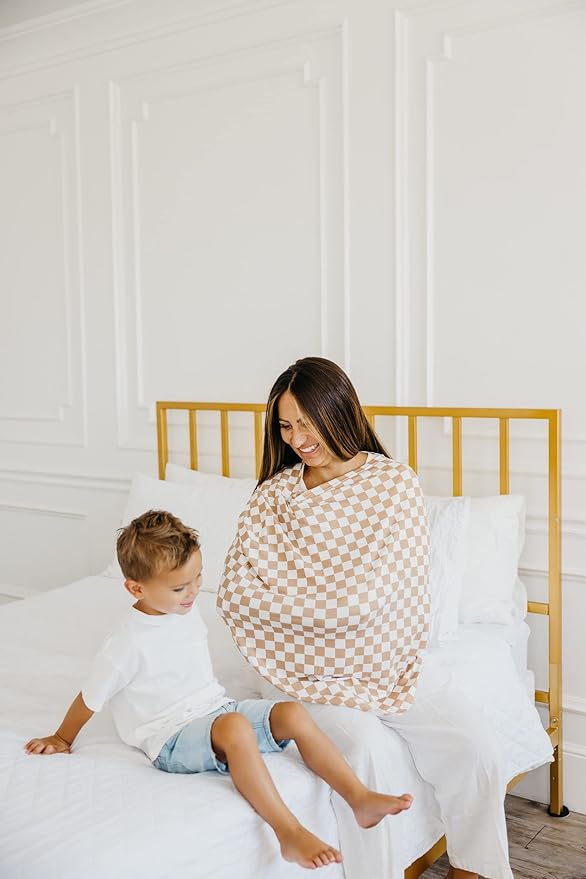 Copper Pearl Multi-Use Cover: Car Seat Covers, Nursing Cover, and Stroller Cover for Sun - Stretchy Fabric, All-Season Use, Stylish Designs, Easy Access for Moms - Rad-CubbioJoy