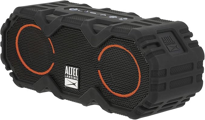 Altec Lansing LifeJacket Mini - Waterproof Bluetooth Speaker with Lights, Portable Wireless Speaker for Pool, Beach, Hiking, Sports, Camping, 16 Hour Playtime, Floats in Water-CubbioJoy