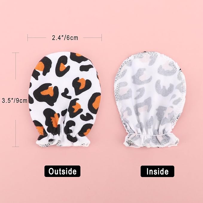 BQUBO Newborn Infant Toddler Mittens No Scratch Cotton Elastic Wrist Gloves Hypoallergenic for 0-6 Months Baby Boys Girls-CubbioJoy