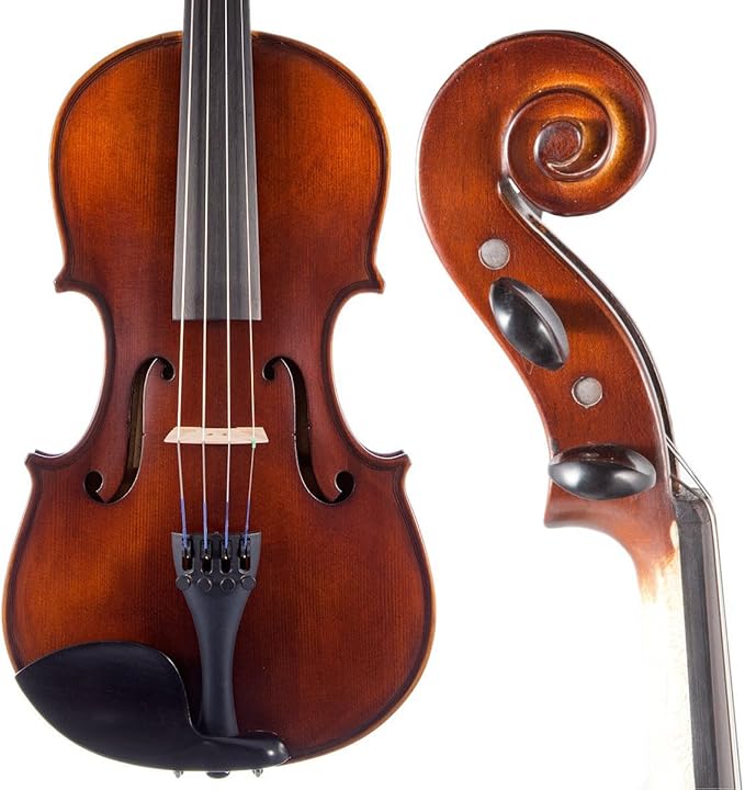 Bunnel Pupil Violin Outfit 4/4 Full Size Clearance By Kennedy Violins - Carrying Case and Accessories Included - Solid Maple Wood and Ebony Fittings RB300-CubbioJoy
