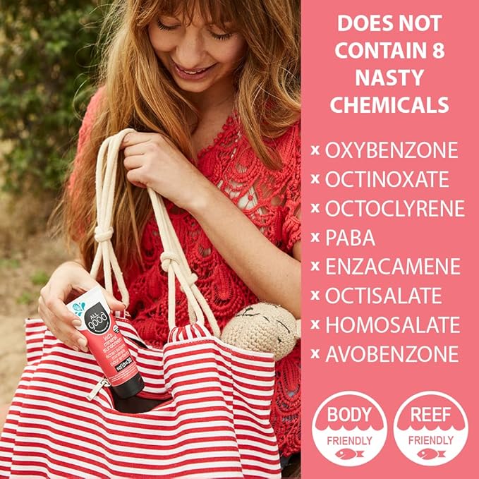 All Good Baby & Kids Sunscreen Lotion for Face & Body - UVA/UVB Broad Spectrum, SPF 30, Zinc Oxide, Coral Reef Friendly, Water Resistant- Zinc, Shea Butter, Coconut Oil, Aloe (3 oz)(2-pack)-CubbioJoy