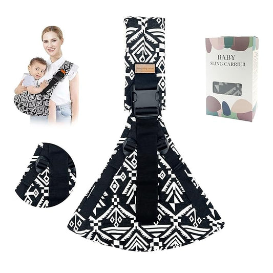 Baby Sling Carrier,Toddler Carrier,Upgraded 2025 Baby Sling with 4 Adjustable Straps(10-30lbs),Lightweight,Portable and One Size Fits All(Blacksail)-CubbioJoy