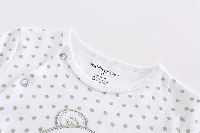 Kiddiezoom Baby and Toddler Boys'Snug Fit Footed One-Piece Romper Jumpsuit Cotton Cotton Footed Outfit-CubbioJoy