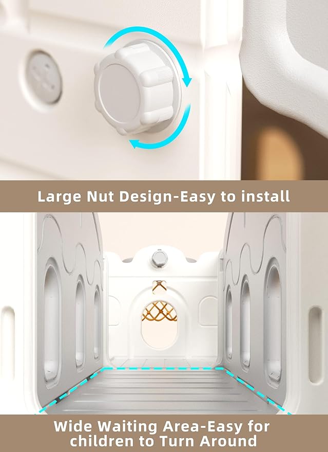 8 in 1 Toddler Slide Set, Kids Slide for Toddlers Age 1-3, Toddler Climber Slide PlaySet with Basketball Hoop,Outdoor Indoor Playground for Toddlers 1-3, White Gray-CubbioJoy