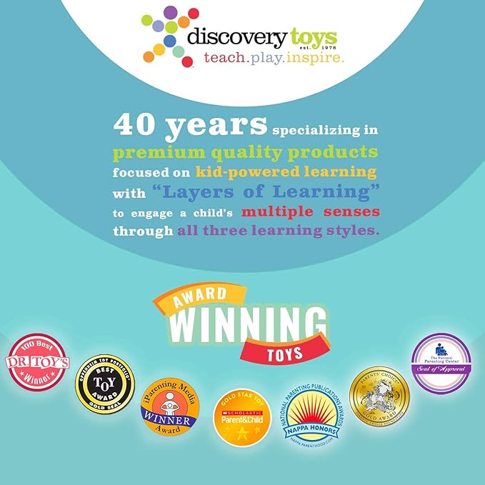 Discovery Toys Measure UP! Cups | Educational Stacking & Nesting 12 Piece Numbered Set| Kid-Powered Learning | STEM Toy Early Math Childhood Development 12 Months and Up-CubbioJoy