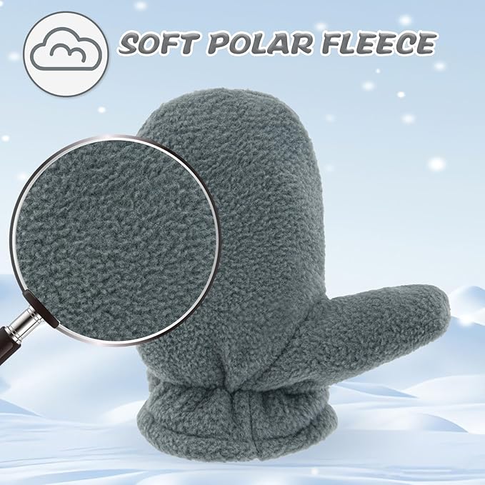 BAVST Baby Toddler Winter Mittens Girls Warm Fleece Lined Gloves Kids Sherpa Lined Mittens for Boys-CubbioJoy