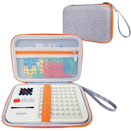 JCHPINE Hard Carrying Case for GiiKER Super Blocks Puzzle Game, Protective Storage Holder for GiiKER Brain Teaser Puzzles Interactive Handheld Game Console Accessories (Orange Case only)-CubbioJoy