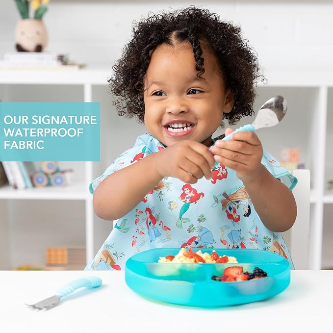 Bumkins Bibs - Toddler Bibs, Waterproof, Large for 1-3 Years, Short Sleeve-CubbioJoy