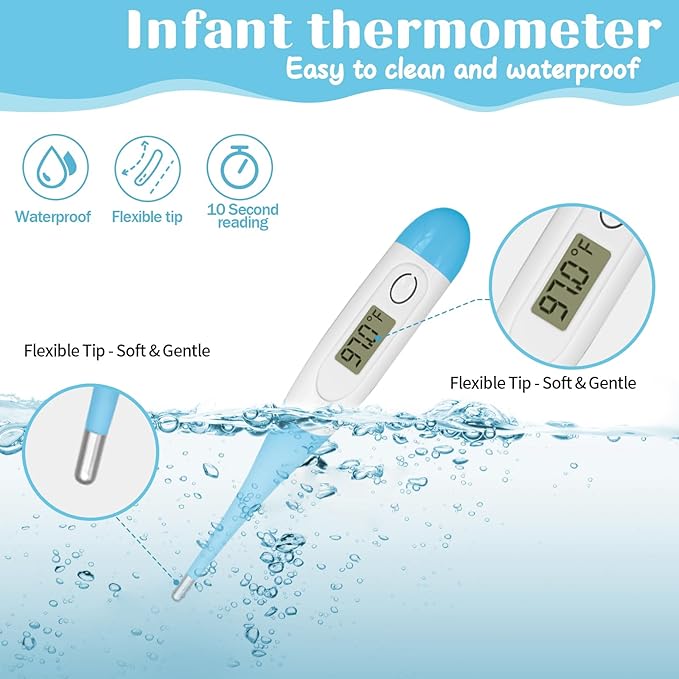 JIFTOK Baby Healthcare and Grooming Kit, 30 in 1 Baby Electric Nail Trimmer Set, Newborn Nursery Care Kit, Baby Essentials Set with Hair Brush Comb, Nail Clippers for Infant Toddlers Boys Girls (Blue)-CubbioJoy