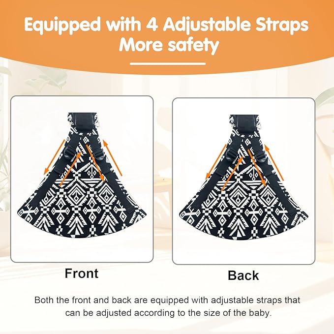 Baby Sling Carrier,Toddler Carrier,Upgraded 2025 Baby Sling with 4 Adjustable Straps(10-30lbs),Lightweight,Portable and One Size Fits All(Flag)-CubbioJoy