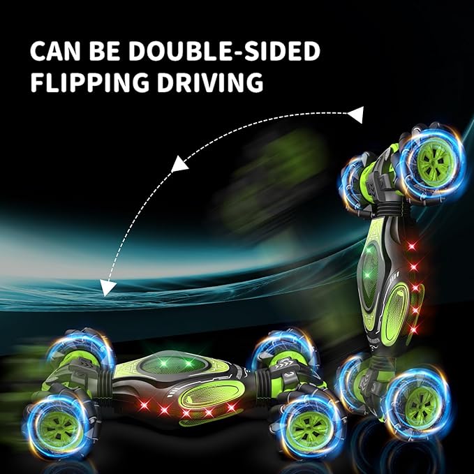 1:12 Hand Gesture Sensing Rc Stunt Car Large Drifting Rc Car with Watch Hand Controlled Twist Cars Offroad 360° Rotation with Lights Music, Birthday Xmas Gifts for Boys Adults Kids-CubbioJoy