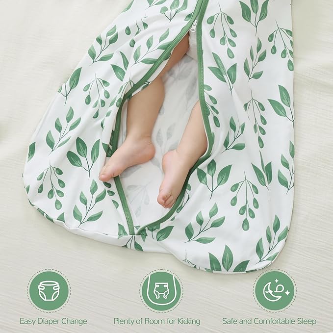 JELLYMONI Baby Sleep Sack 18-24 Months 100% Cotton Wearable Blanket, 0.5 TOG Soft Lightweight Toddler Sleeping Sack 3 Pack 2-Way Zipper Newborn Sleep Sacks-CubbioJoy