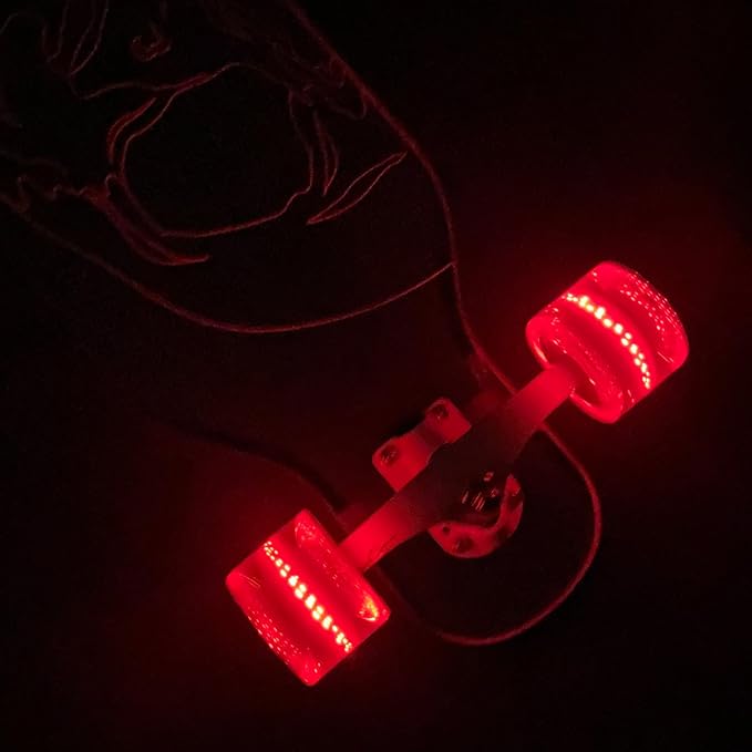 Clear Longboard Skateboard - Transparent Acrylic Long Boards with Light-Up LED Wheels for Smooth Rides - Ride The Streets in Style with Longboard Built for Beginners & Pros Alike-CubbioJoy