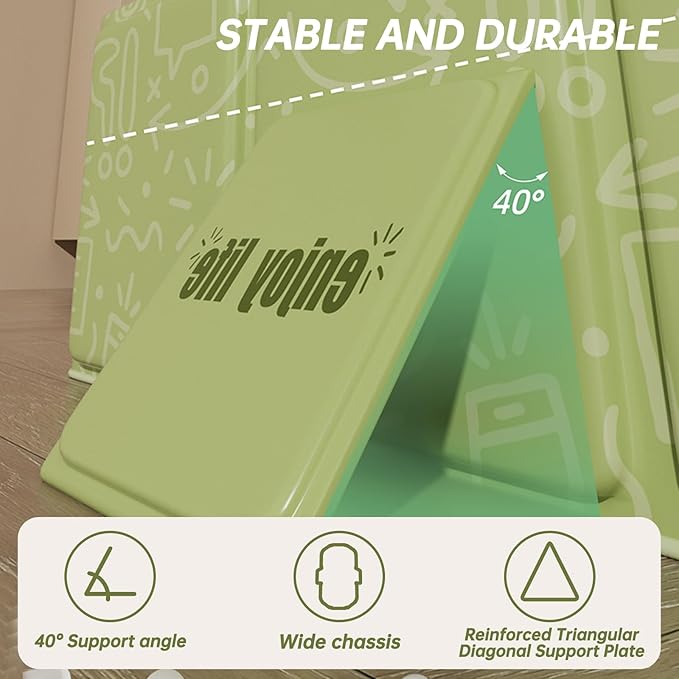 Baby Foldable Kids Bathtub for Infants to Toddler with Non-Slip Base,Easy Storage,Perfect for Small Spaces,Graffiti Green-CubbioJoy