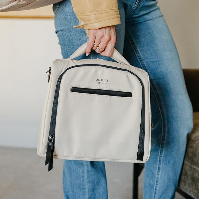 JuJuBe x Witney Carson - New Insulated Bottle Bag, Breastmilk Storage Bag for Baby Bottles, Waterproof Travel Lunch Bag or Cooler Bag for Nursing, Milk, Food, Snacks, Cloud, Mothers Day Gift-CubbioJoy