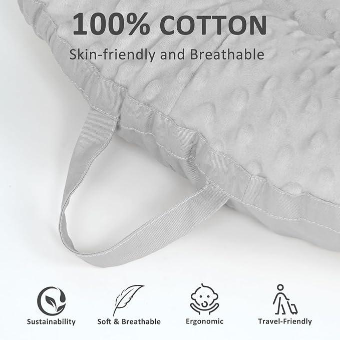 Baby Lounger – Soft & Breathable Newborn Nest for Infants 0-24 Months, Organic Cotton Baby Pillow for Tummy Time, Playtime & Travel, Newborn Babies Essential Gift-CubbioJoy