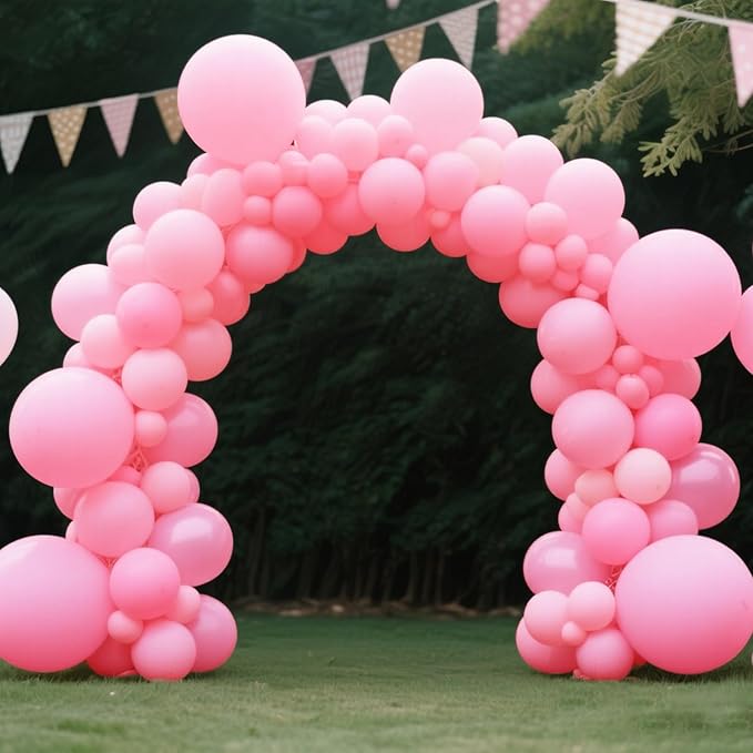 140pcs Pink Round Balloons Different Sizes 18 12 10 5 Inch Latex Balloons for Arch Decoration Party Balloon Kit for Graduation Birthday Party Wedding Balloon Baby Shower Decoration-CubbioJoy