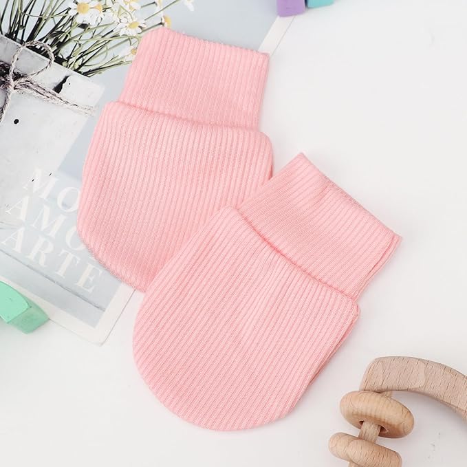 BQUBO 6 Pairs Newborn Baby Boys Girls Mittens 0-6 Months Unisex-Baby Infant Mittens Elastic No Scratch Wrist Gloves-CubbioJoy