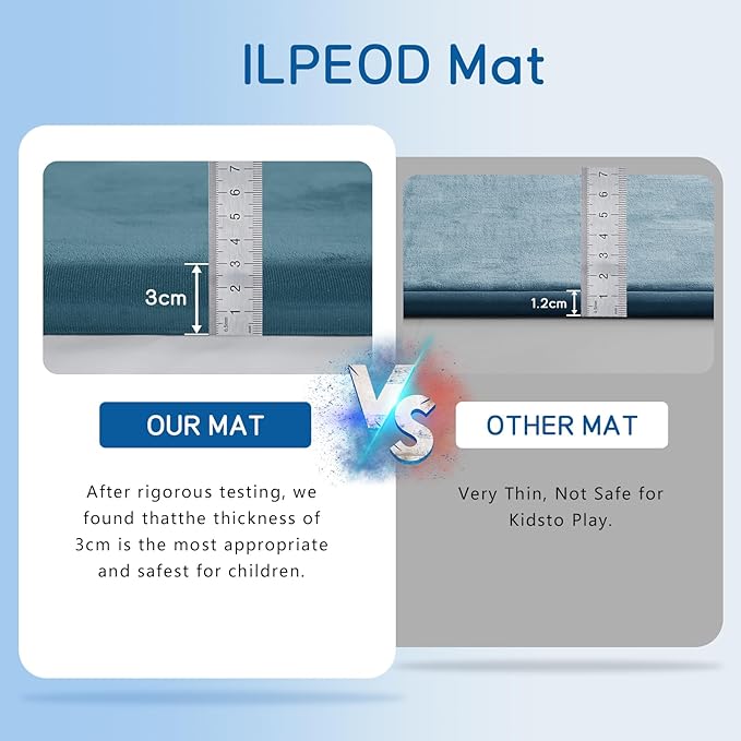 Baby Play Mat for Floor Tummy Time Mat Nursery Muscle Area Playroom Rug Tatami 79"x138" Memory Foam 1.3" Thick Crawling For Babies,Toddlers, Infants, Kids,Floor(Green)-CubbioJoy