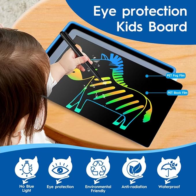 20 Inch LCD Writing Tablet for Kids, Rechargeable Large Kids Drawing Pad, Mess Free Drawing Tablet, Doodle Board, Educational & Learning Drawing Toys for Boys and Girls Aged 3+ Years Old Birthday Gift-CubbioJoy