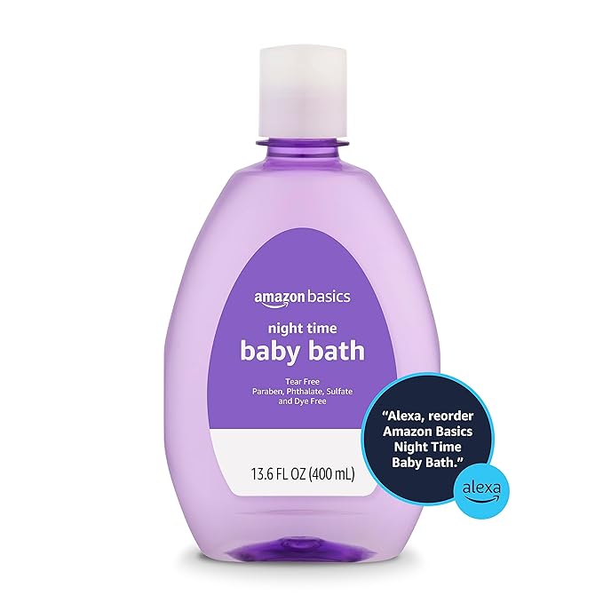 Amazon Basics Night-Time Baby Bath, Lightly scented, 13.6 Fl Oz (Pack of 2) (Previously Solimo)-CubbioJoy