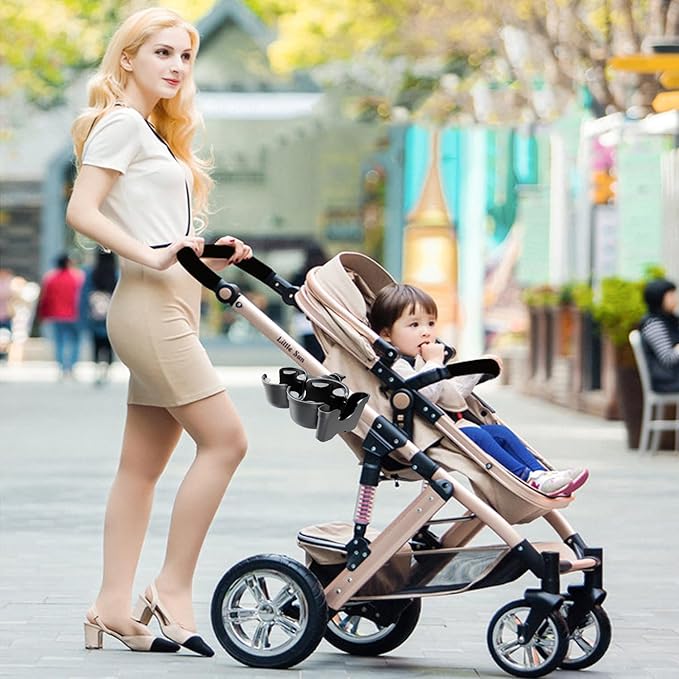 Baby Stroller Cup Holder with Phone Holder, 3-in-1 Bottle Holder, 360 Removable Degrees Rotation Drink Holder for Wheelchair, Stroller, Bike, Walker, Scooter, Bicycle, Uppababy, Nuna, Bugaboo, Doona.-CubbioJoy