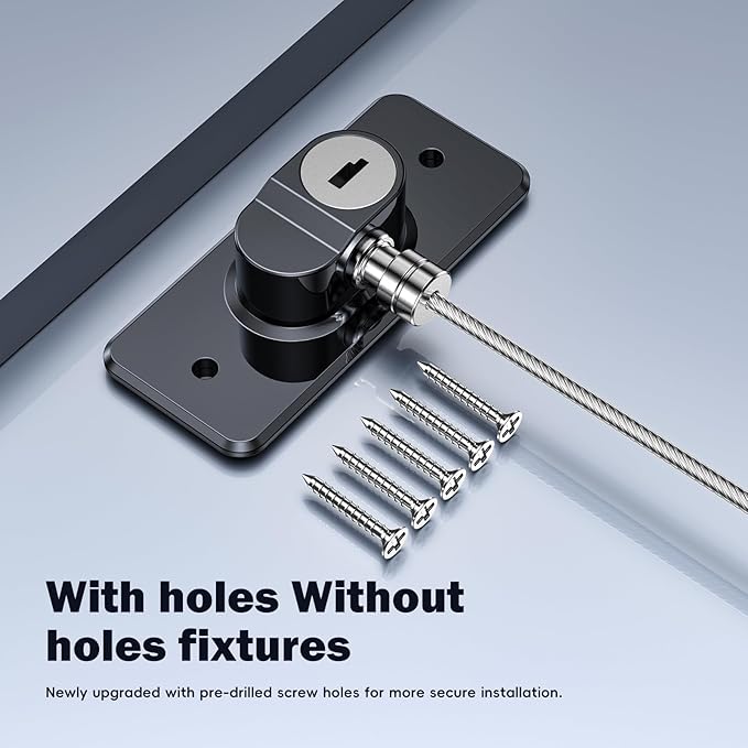 4 Pack Refrigerator Door Lock with Adhesive, No Tools Required, Child Proof Fridge Door Lock for Kids and Pets, Self Adhesive Latch for Freezer, Cabinets, Drawers, Windows (Patent)-CubbioJoy