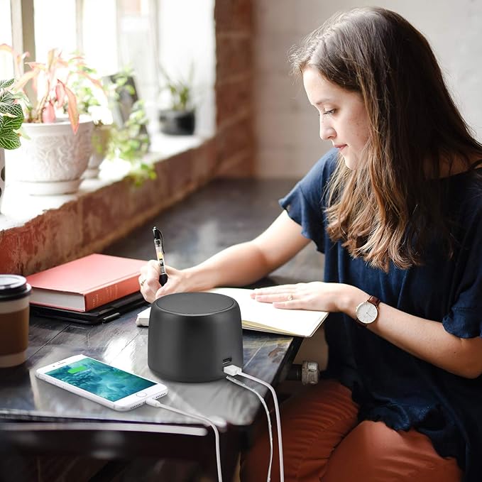 Conor White Noise Machine, Sleep Sound Machine - 24 High Fidelity Soothing Fan & White Noise Sounds, Timer & Memory Feature, Portable Office Privacy or Travel Sleep Therapy for Baby, Kids, Adults-CubbioJoy