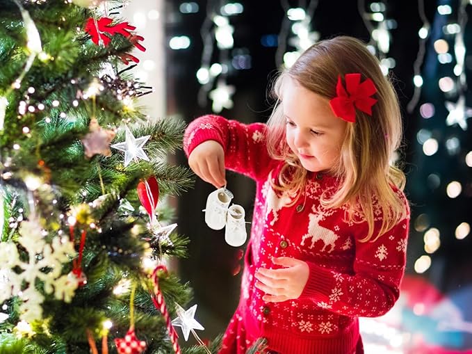 Ivory Baby Shoe Ornament Babys First Christmas Boy or Girl Ornament Cream Porcelain Baby Booties, Can Be Personalized, with Gift Box (2025)-CubbioJoy