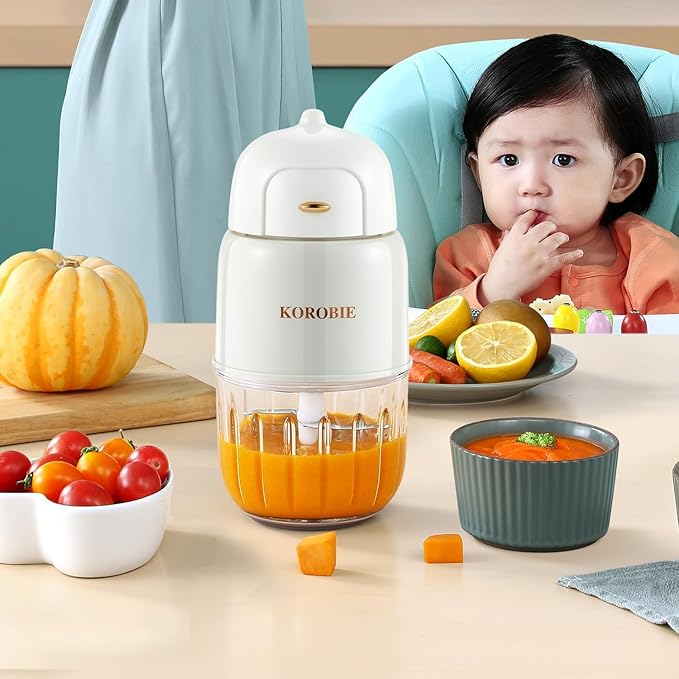Baby Food Maker - Baby Food Processor for Baby Food, Fruit, Vegatable, Meat, Baby Food Puree Maker Make Fresh and Nutritious Meals for Your Little One, Mini, White, PY-892-CubbioJoy