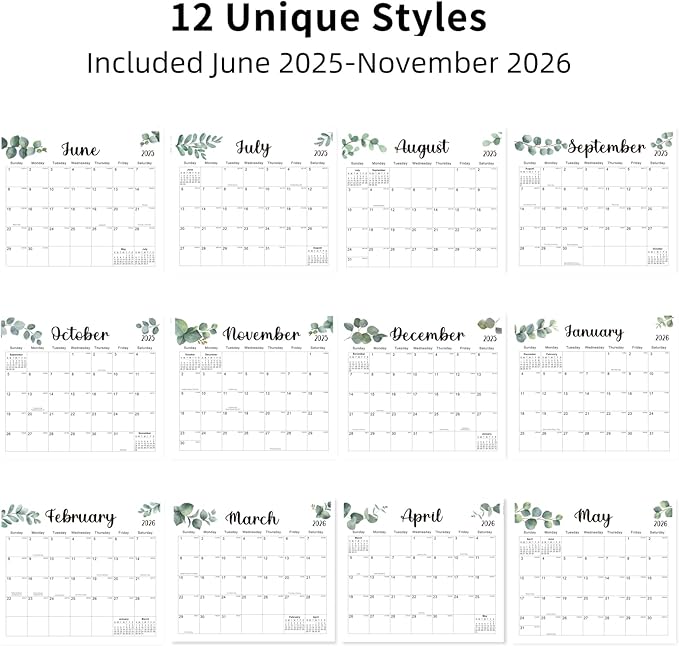 2025-2026 Magnetic Fridge Calendar 18 Monthly Magnetic Calendar for Refrigerator 2025-2026 Wall Calendar Planner Runs from June 2025 Until November 2026 Easy Organizing Markers Tearable (Nature)-CubbioJoy