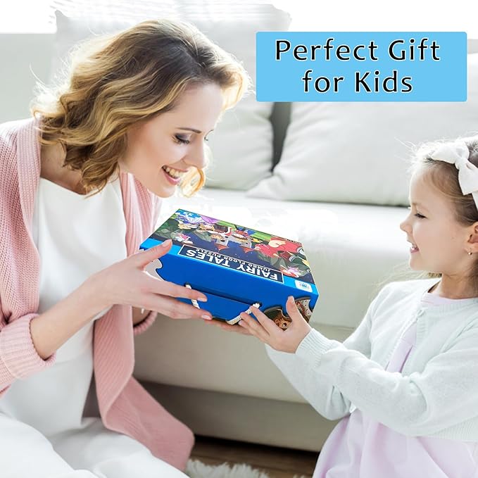 Jumbo Fairy Tales Floor Puzzle for Kids, Large Jigsaw Puzzles 35 Piece for Kids Ages 3-5,Preschool Learning & Education Toys, Gifts for 4-8 Year Old Boys and Girls (Kingdom Story)-CubbioJoy