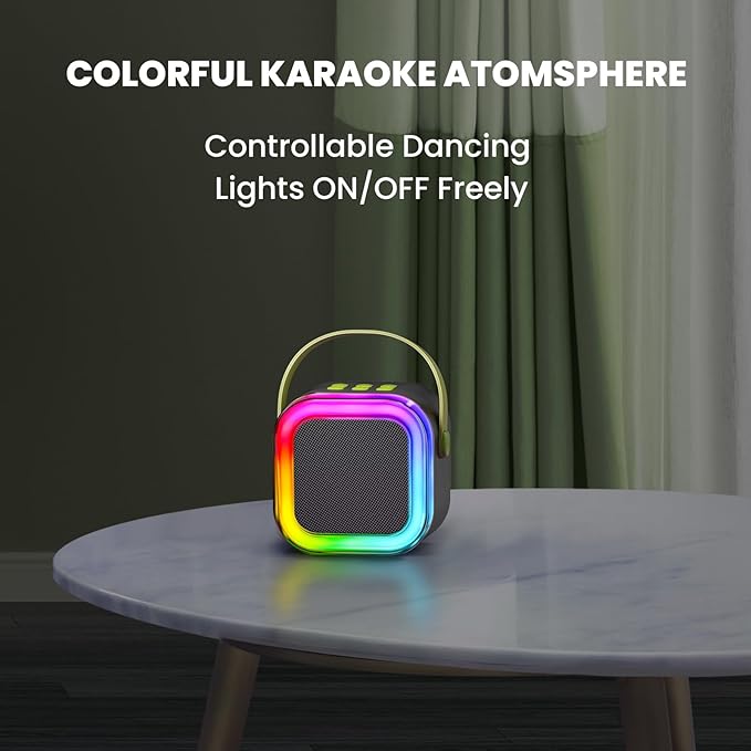 IROO Mini Karaoke Machine for Kids, 2025 TOP Toys Birthday Gifts Ideas for Girls Ages 4, 5, 6, 7, 8, 9, 10, 12+ Years Old, Portable MP3 Player with 2 Wireless Mics for Party-CubbioJoy