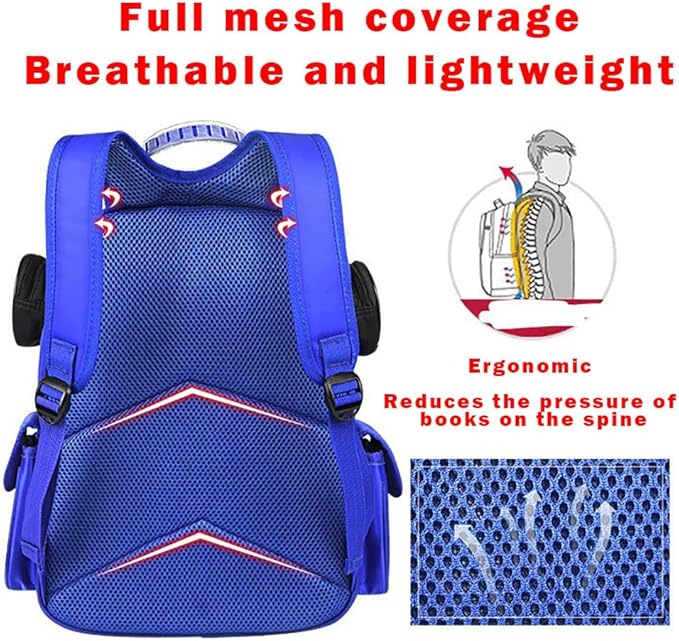 Kid Toddler Boys Girls Backpack Waterproof Cartoon Truck Car Child Snack School Bag Kindergarten Backpack (Red)-CubbioJoy