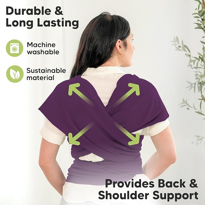 KeaBabies Baby Wrap Carrier - All in 1 Original Baby Carrier Newborn to Toddler Sling, Easy to Wear, Hands Free Bonding, Lightweight, Breathable Infant Wraps (Royal Purple)-CubbioJoy