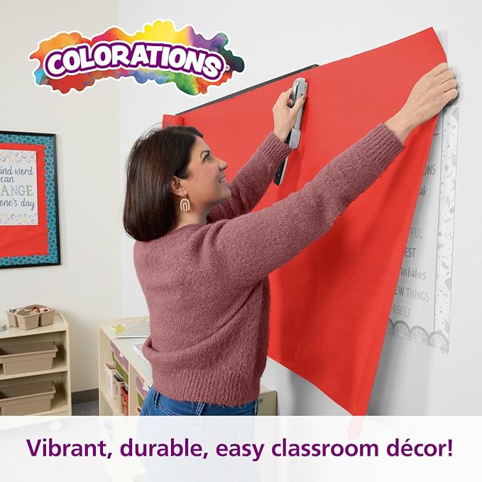 Colorations DSRE Dual Surface Paper Roll, Scarlet Red,, 36" x 1000' (1 Roll)-CubbioJoy