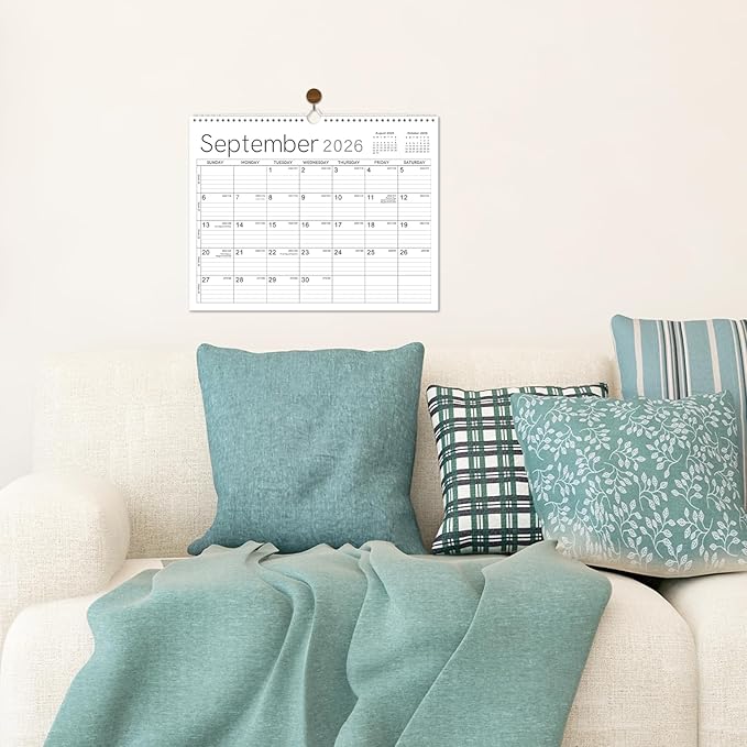 2026 Wall Calendar - 2026 Calendar from Jan. 2026 - Dec. 2026, 14.6" x 11.4", 12 Months Wall Calendar 2026, Thick Paper, Twin-Wire Binding, Simple Design-CubbioJoy