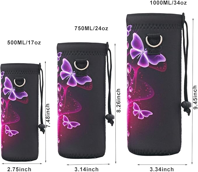 AUPET Water Bottle Bag Carrier,24oz/32oz Insulated Neoprene bottle Sling Holder Case Pouch Cover for 1000ML/750ML Bottles with Shoulder Strap for walking-CubbioJoy