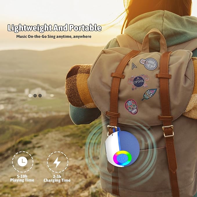 Karaoke Microphone Machine Toys for Kids Adults, Mini Portable Bluetooth Speaker with 2 Wireless Mics, Christmas Birthday Gifts for Boys Girls Ages 3 4 5 6 7 8 9 10 11 12+ Year (Blue)-CubbioJoy