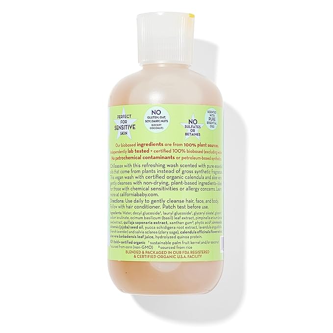 California Kids Shampoo + Body Wash | Chillax Lavender Body Wash | Gentle Skin Care for Kids + Teens | 100% Plant-Based | Hypoallergenic | 8.5 oz-CubbioJoy